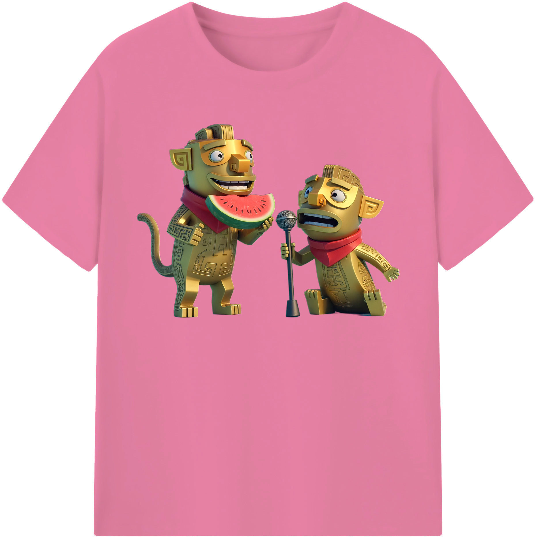 （画像用） Ne Zha 2 ナタ 魔童の大暴れ 綿100％半袖Tシャツ（フロントプリント）